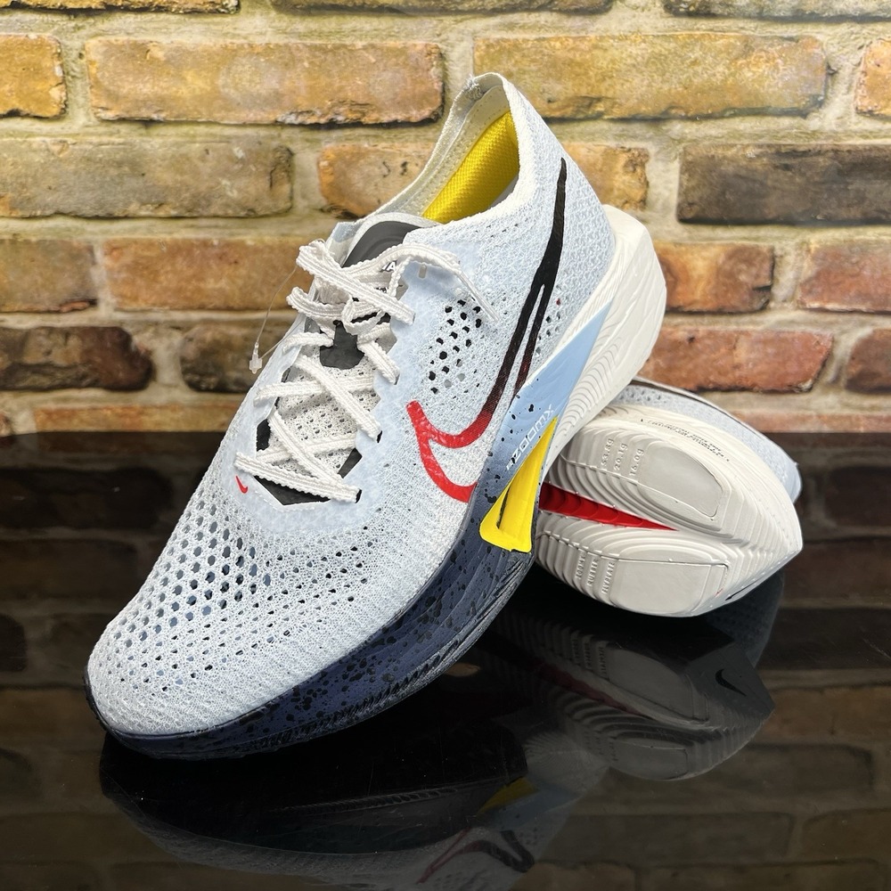 Nike ZoomX VaporFly Next% 3 Womens 8.5 Mens 7 Shoes Grey Blue Flyknit Running